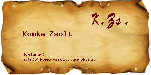 Komka Zsolt névjegykártya