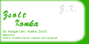 zsolt komka business card